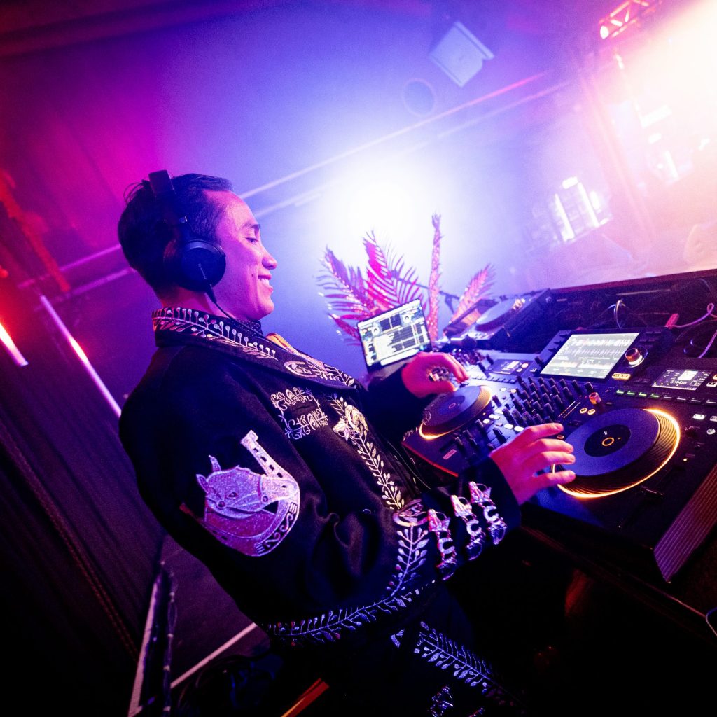 LuisMi captivating the crowd with his unique DJ set at The Mexican Experience – Día de Muertos in The Netherlands.