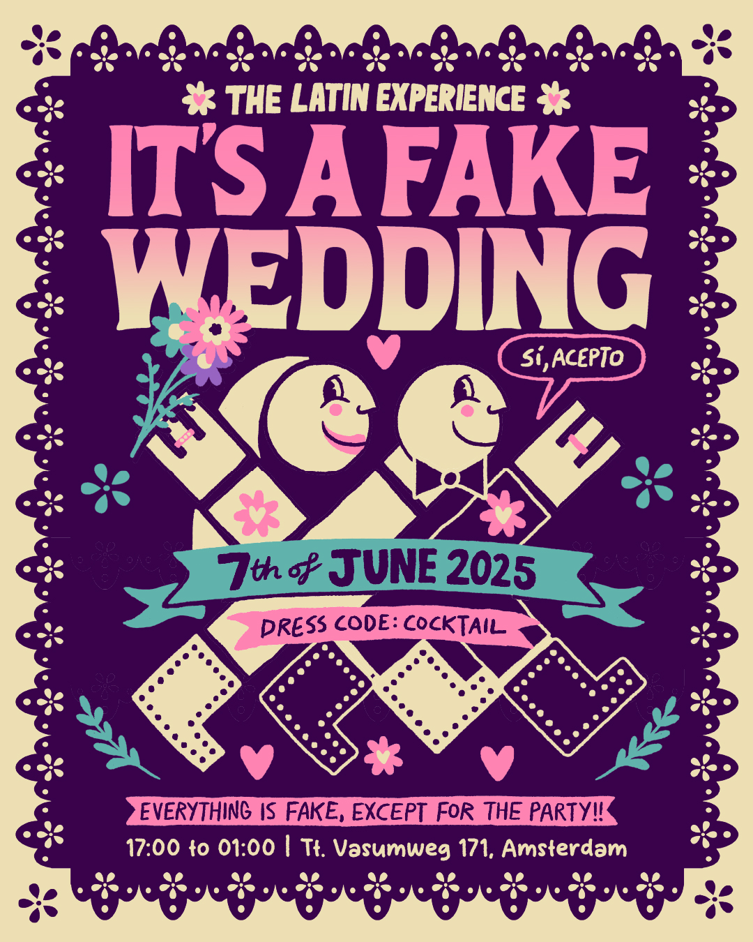 It's a fake wedding in amstedam